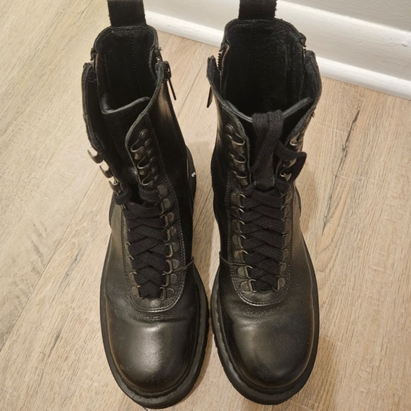The Kooples Patent Leather Combat Boots - Black Boots, Shoes  The Kooples Winter Boots / Combat Boots